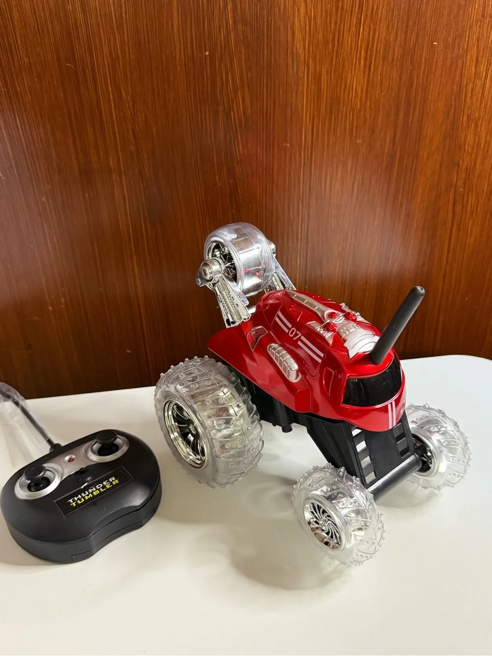 Red Remote Control Stunt Monster Truck for Kids